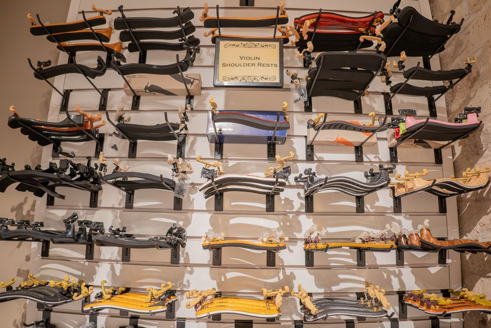 Retail Selection of dozens of Violin Shoulder Rests.
