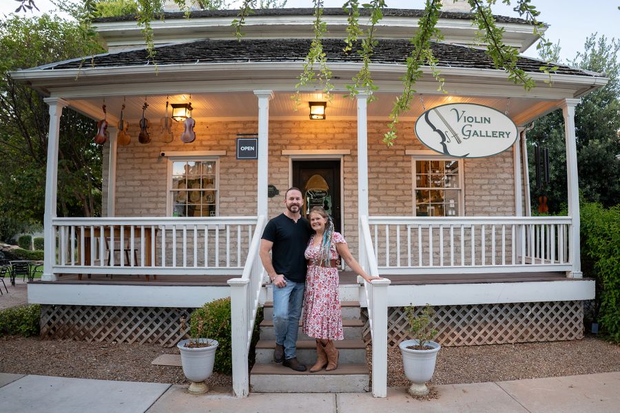 Retail Violin Shop with owners.